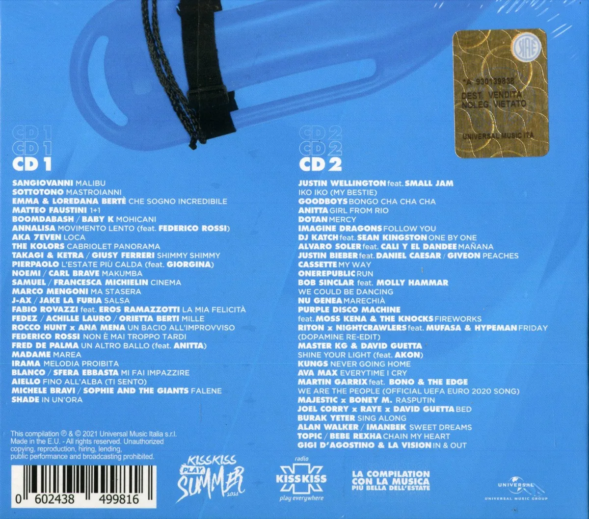 Artisti Vari - Kiss Kiss Play Summer 2021 - immagine 2