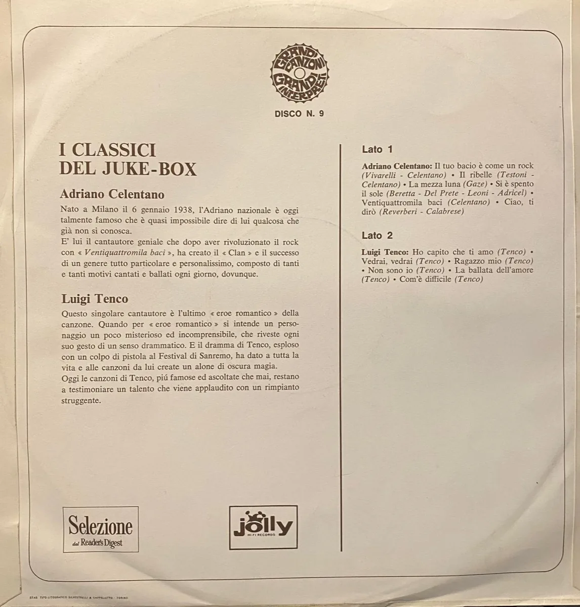 Copertina di Grandi Canzoni Grandi Interpreti