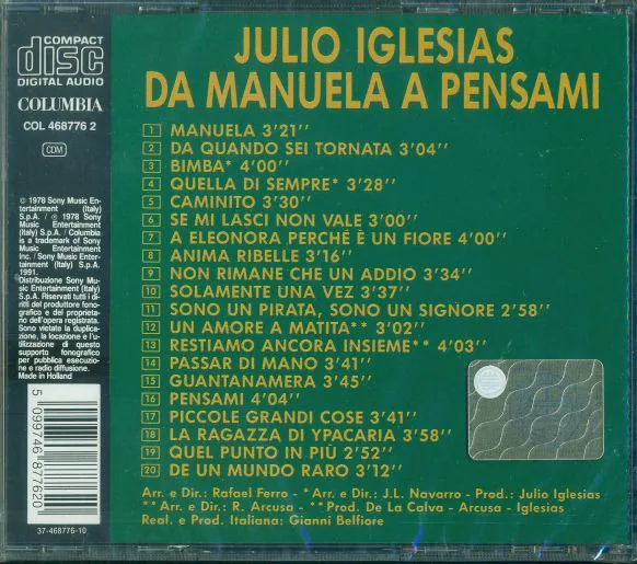 Iglesias Julio - Da Manuela A Pensami - immagine 2