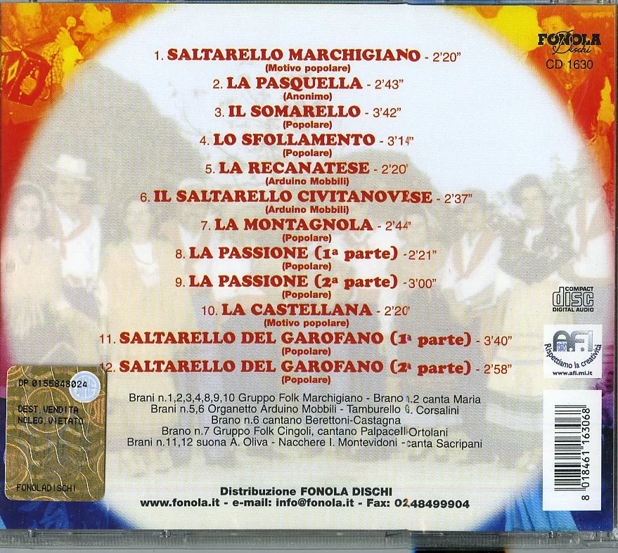 Artisti Vari - Il Vero Saltarello Marchigiano - immagine 2