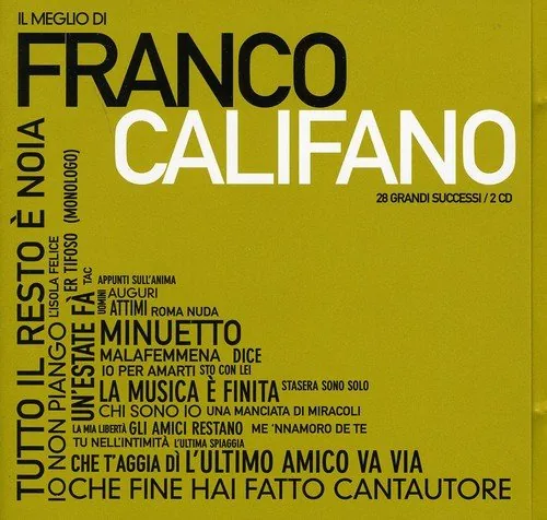 Copertina di Il Meglio Di Franco Califano