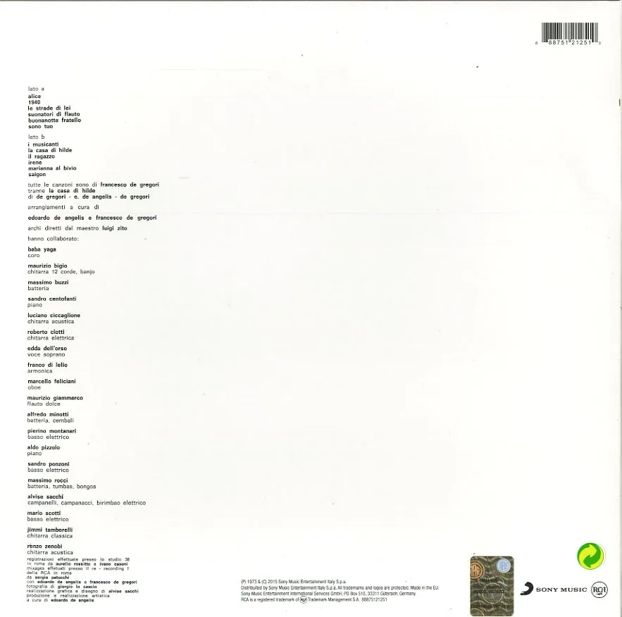 Francesco De Gregori - Alice Non Lo Sa - immagine 2