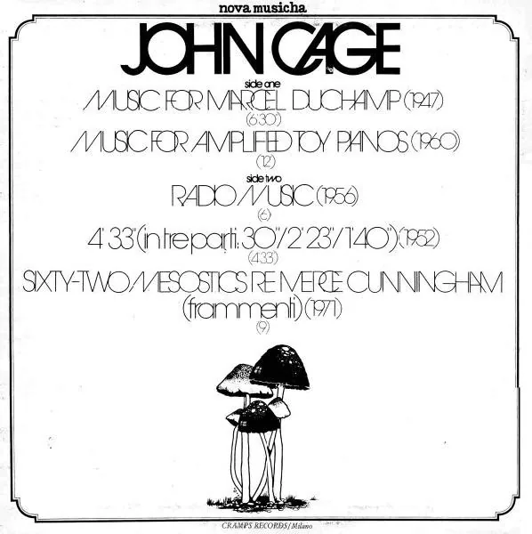 Copertina di John Cage